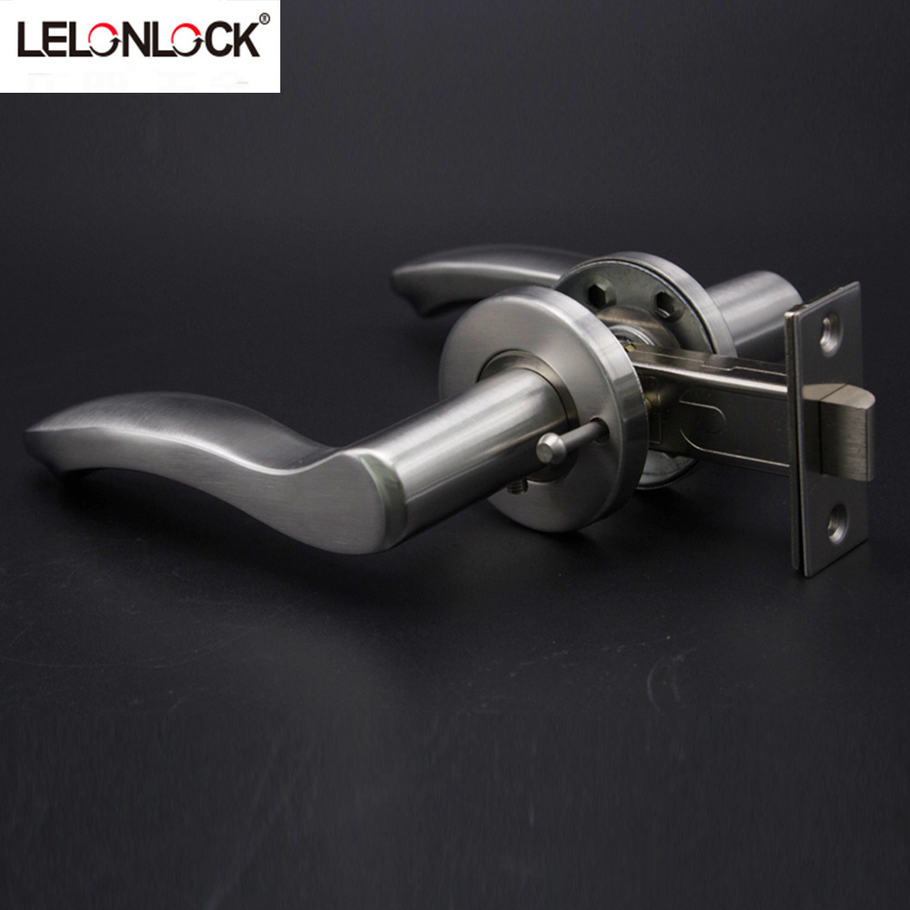 Tubular lever door handle lock stainless steel entry privacy bathroom lock/ toilet door lock