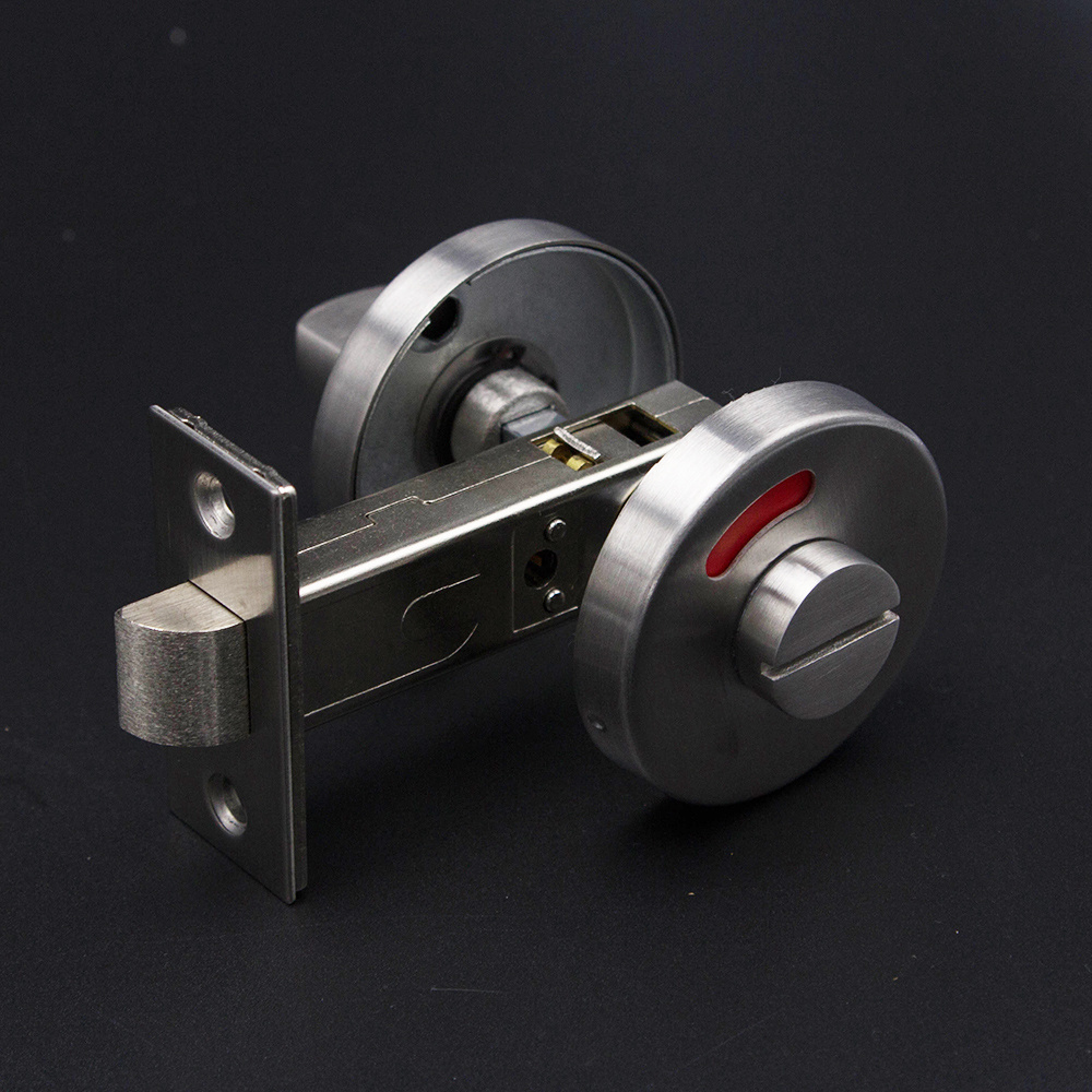 304 stainless steel tumb turn toilet partition door lock with indicator latch drive