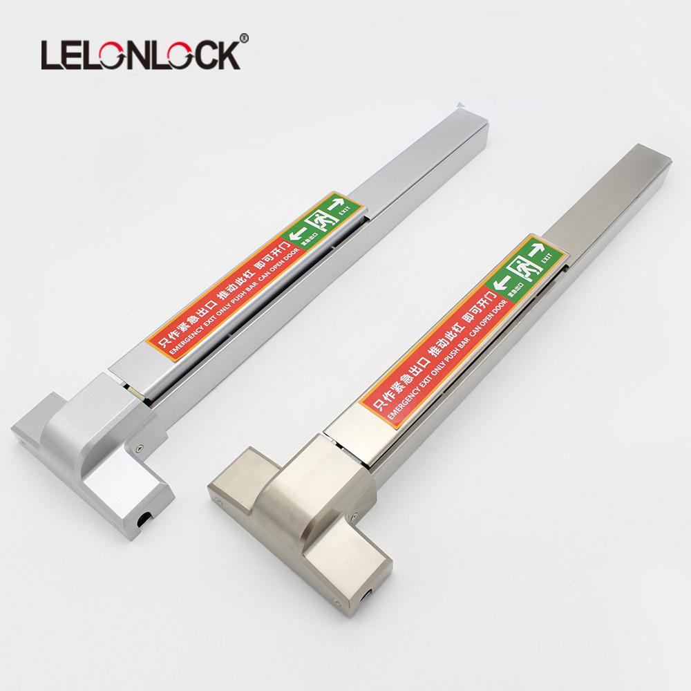 Commercial vertical rod two point latch  emergency door lock with flush bolt