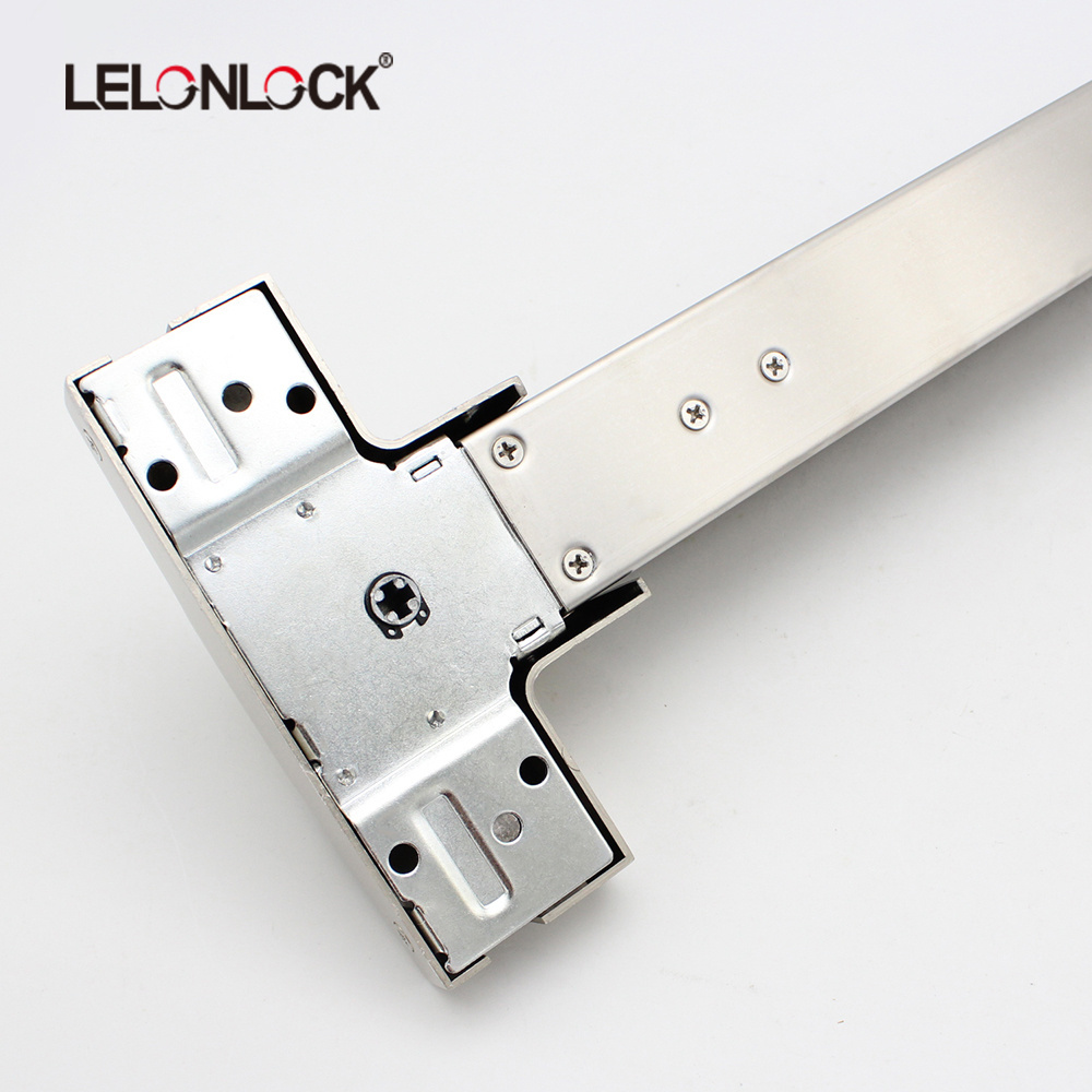 Commercial vertical rod two point latch  emergency door lock with flush bolt