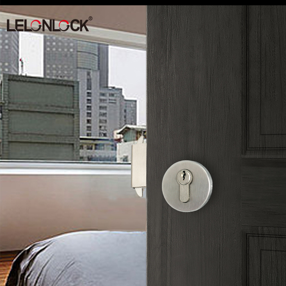 Durable construction double hook stainless steel sliding door lock