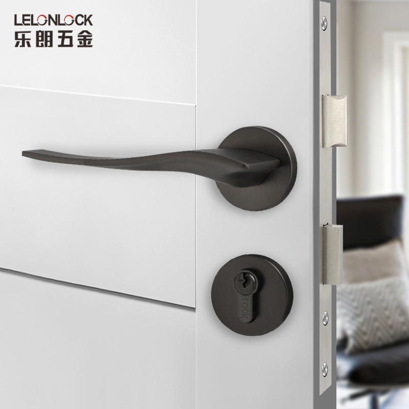 Bedroom door split lock zinc alloy Indoor lock set silent Simple Modern door Lever handle Lock