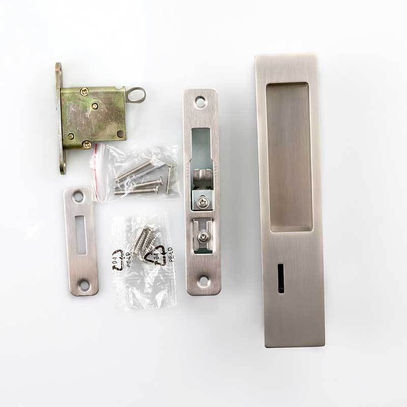 Durable pocket door slide down release Japanese sliding door lock with emergency release bottom