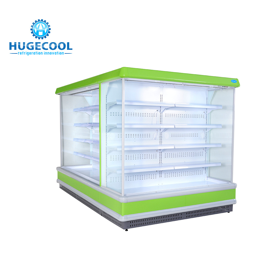 Upright glass door display fridge freezer with low price