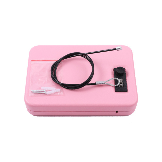 Small all-steel box mechanical combination lock jewelry box