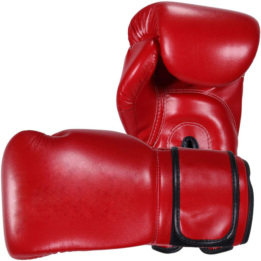 Leather Boxing Gloves Muay Thai Training Punching Bag Sparring MMA kickboxing