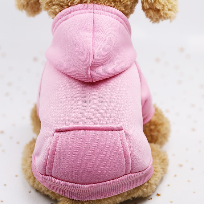 Hot Selling Autumn Winter Pet Warm Hoodie Clothing Sweatshirts With Pockets Sport Style Pet Clothes  For Cats And Dogs