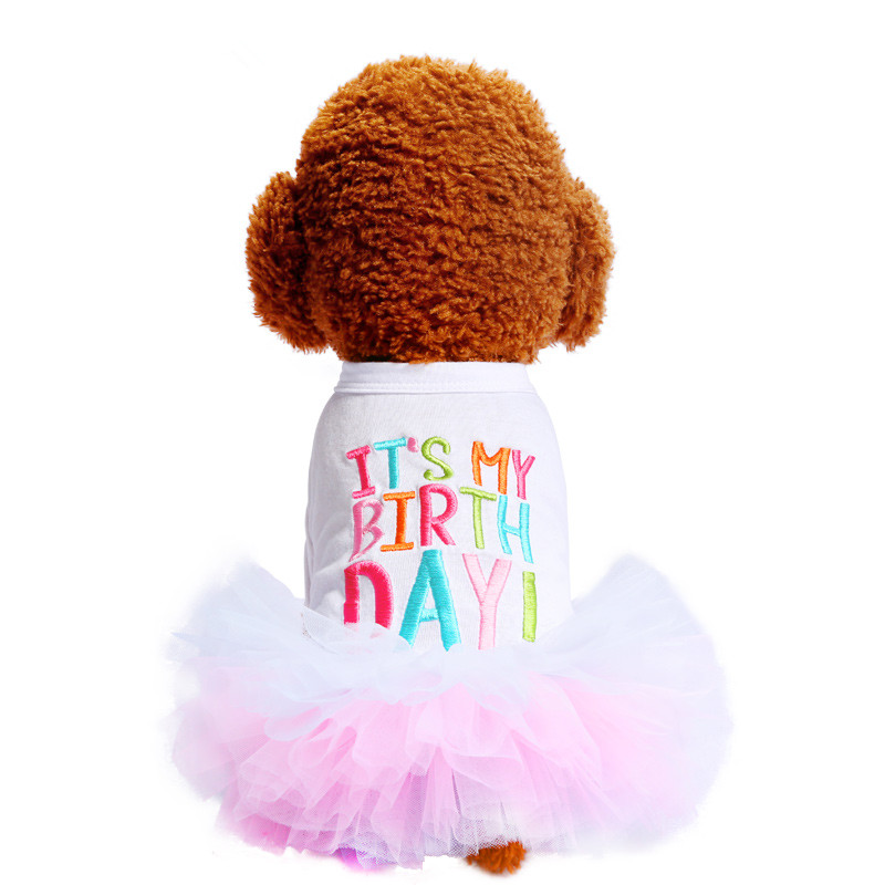 WHOLESALE Dog Birthday Clothes Summer Dog Dress Tutu Skirt Princess Costume Cat Puppy Clothing Poodle Pomeranian Clothes