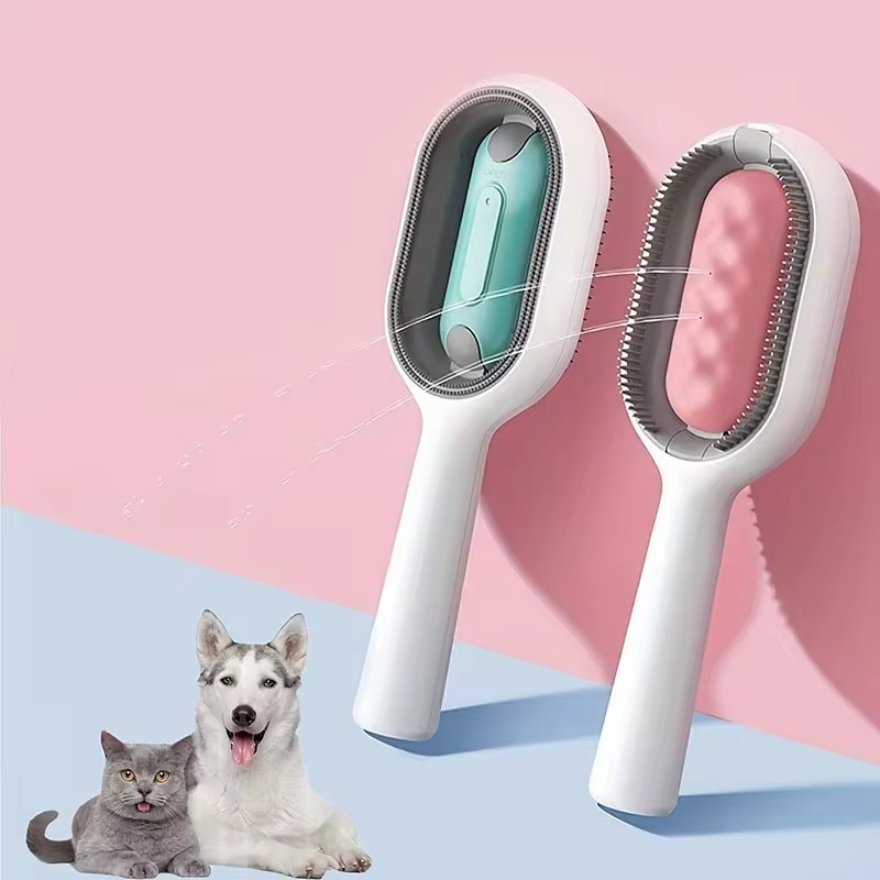 Factory Price 2 in 1 Cat Hair Brush with Water Multi-Functional Pet Grooming Pet Hair Cleaner Brush Cats Hair Removal Comb