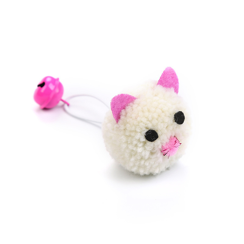 New Cat Toys Plush Mouse Head Shape Bell Toys Funny Cat Colorful Plush Mouse Pet Collars Pet Supplies Hot Sale