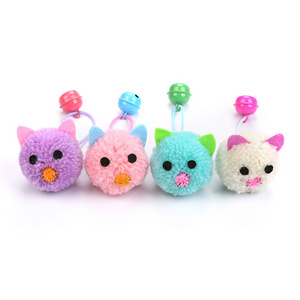 New Cat Toys Plush Mouse Head Shape Bell Toys Funny Cat Colorful Plush Mouse Pet Collars Pet Supplies Hot Sale