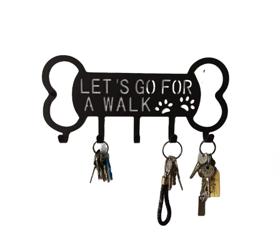 Metal Pet Dog Leash Hanger Hook Dog Leash Wall Rack Holder with Free Nail Hang on Leather Nylon Leash Key Pet Holder