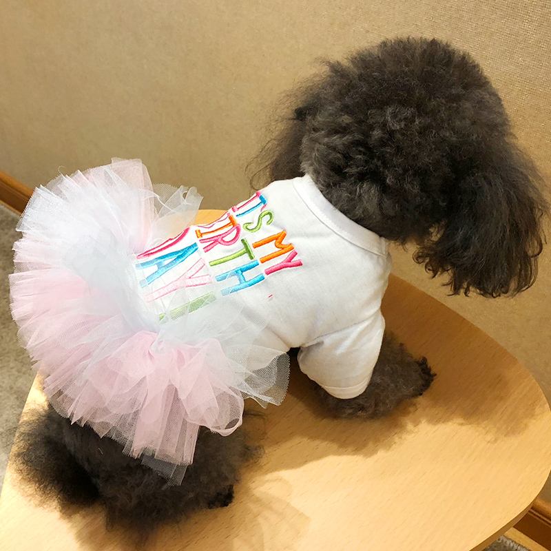 WHOLESALE Dog Birthday Clothes Summer Dog Dress Tutu Skirt Princess Costume Cat Puppy Clothing Poodle Pomeranian Clothes