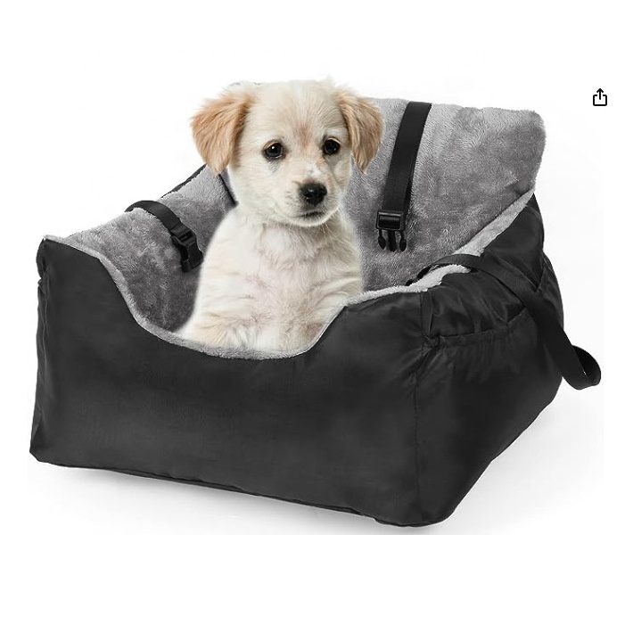 Detachable and Washable cotton pet car seat for small dogs and cats kitten puppy with Storage Pockets