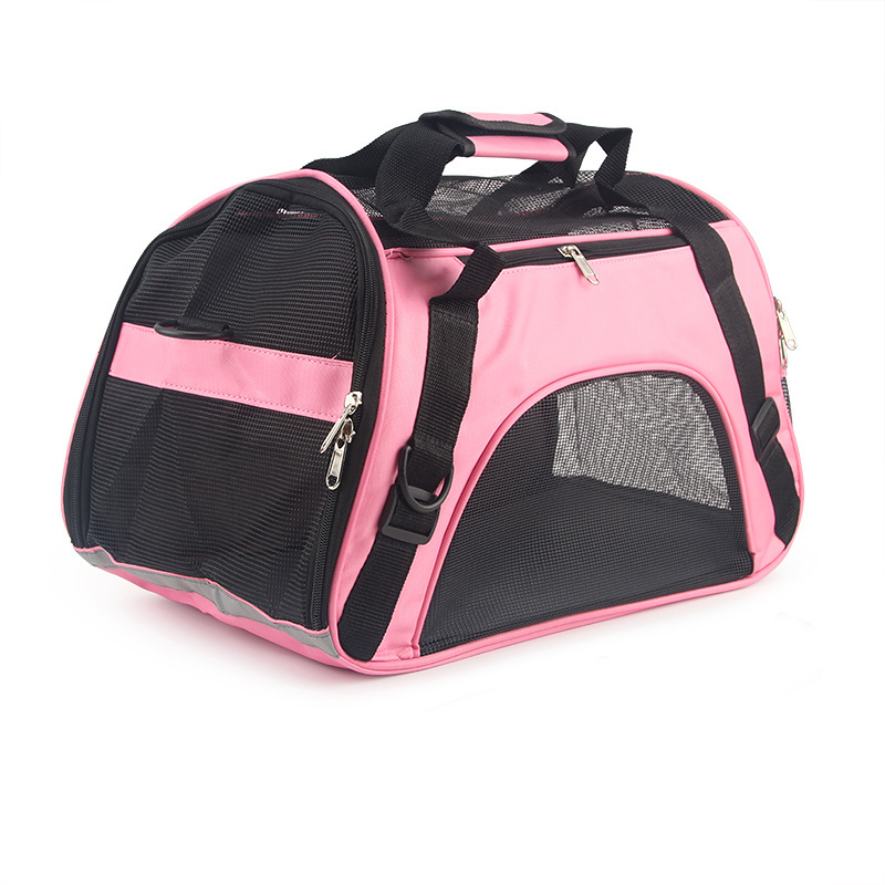 Portable Pet Bag Soft sided Pink Dog Carriers Cat Breathable Outgoing Travel Pets Handbag animal large bags