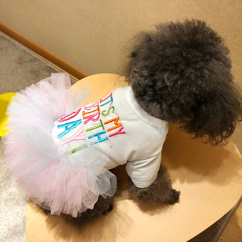 WHOLESALE Dog Birthday Clothes Summer Dog Dress Tutu Skirt Princess Costume Cat Puppy Clothing Poodle Pomeranian Clothes