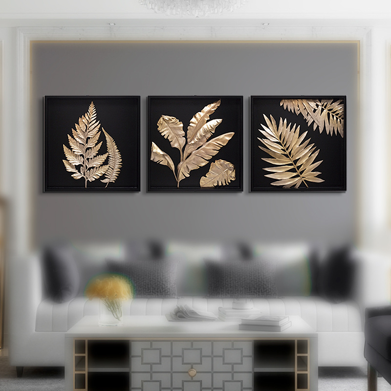 Large luxury living room dining room decoration simple fashion 3D art wall decor