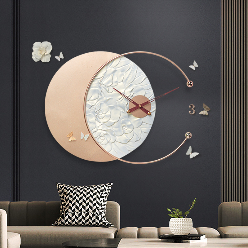 3d Butterfly Art Wall Clock Modern Minimalist Creative Trend Living Room Decorative Wall Clock