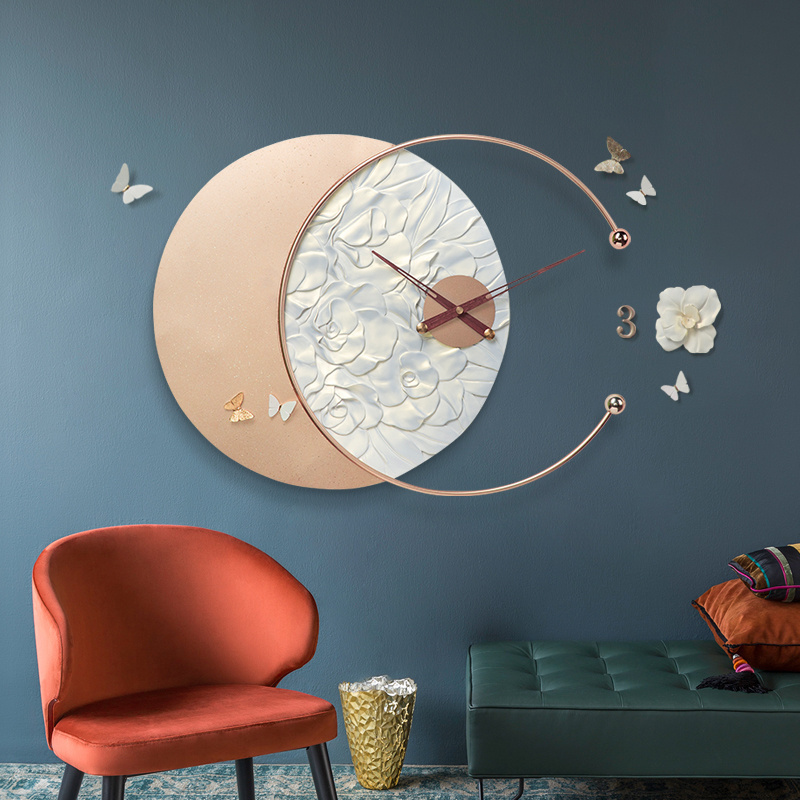 3d Butterfly Art Wall Clock Modern Minimalist Creative Trend Living Room Decorative Wall Clock