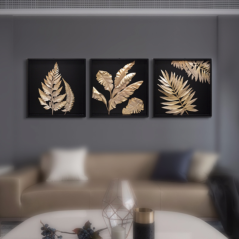 Large luxury living room dining room decoration simple fashion 3D art wall decor