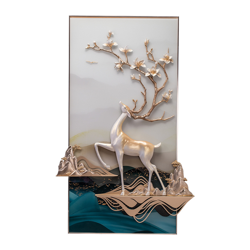 Top Sale Home Decor 3D Resin Painting Deer Wall Art 3D Wall Painting For Living Room