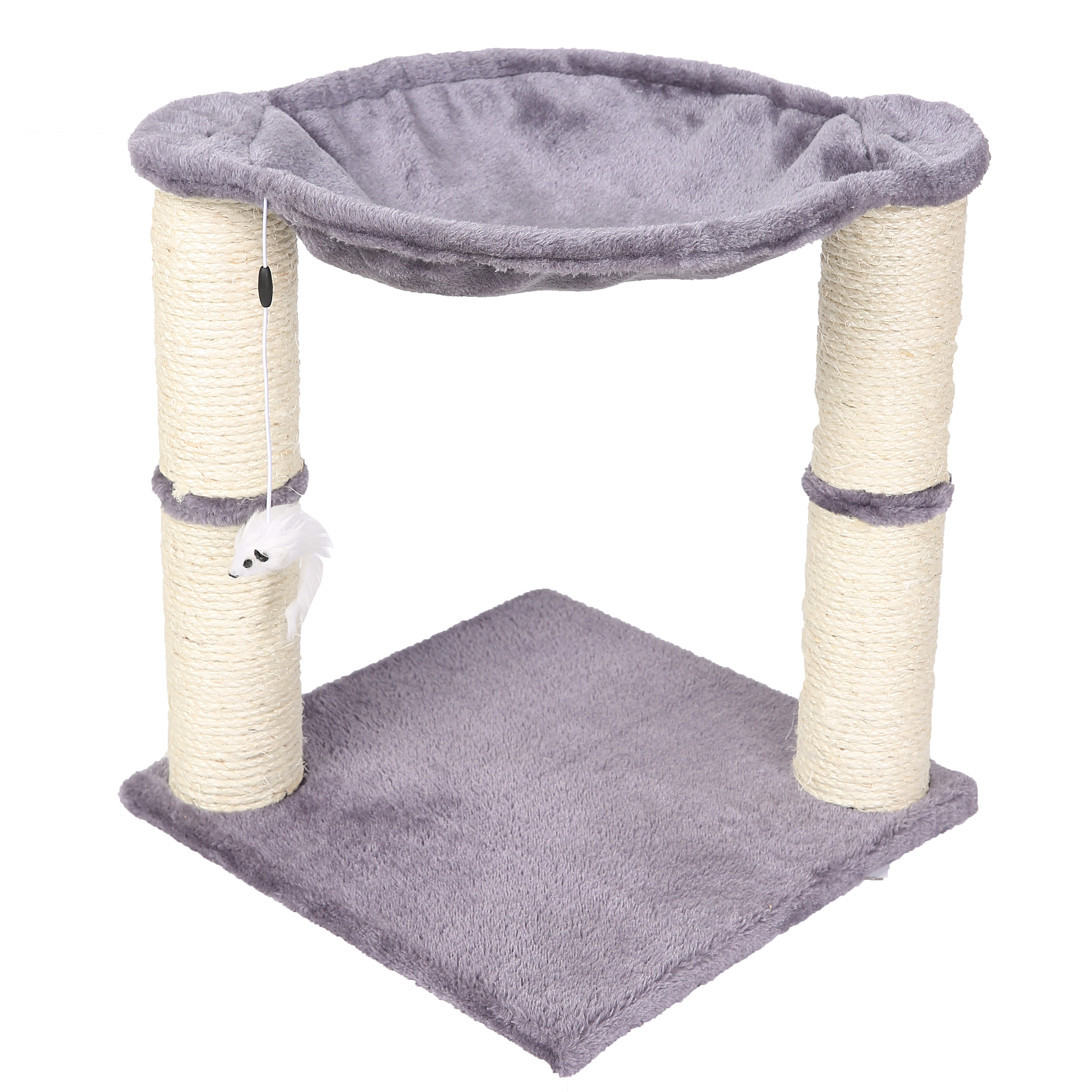 RL19134 Best Selling Sisal Cat Scratching Post with Hammock Cat Tree Toy sisal rope