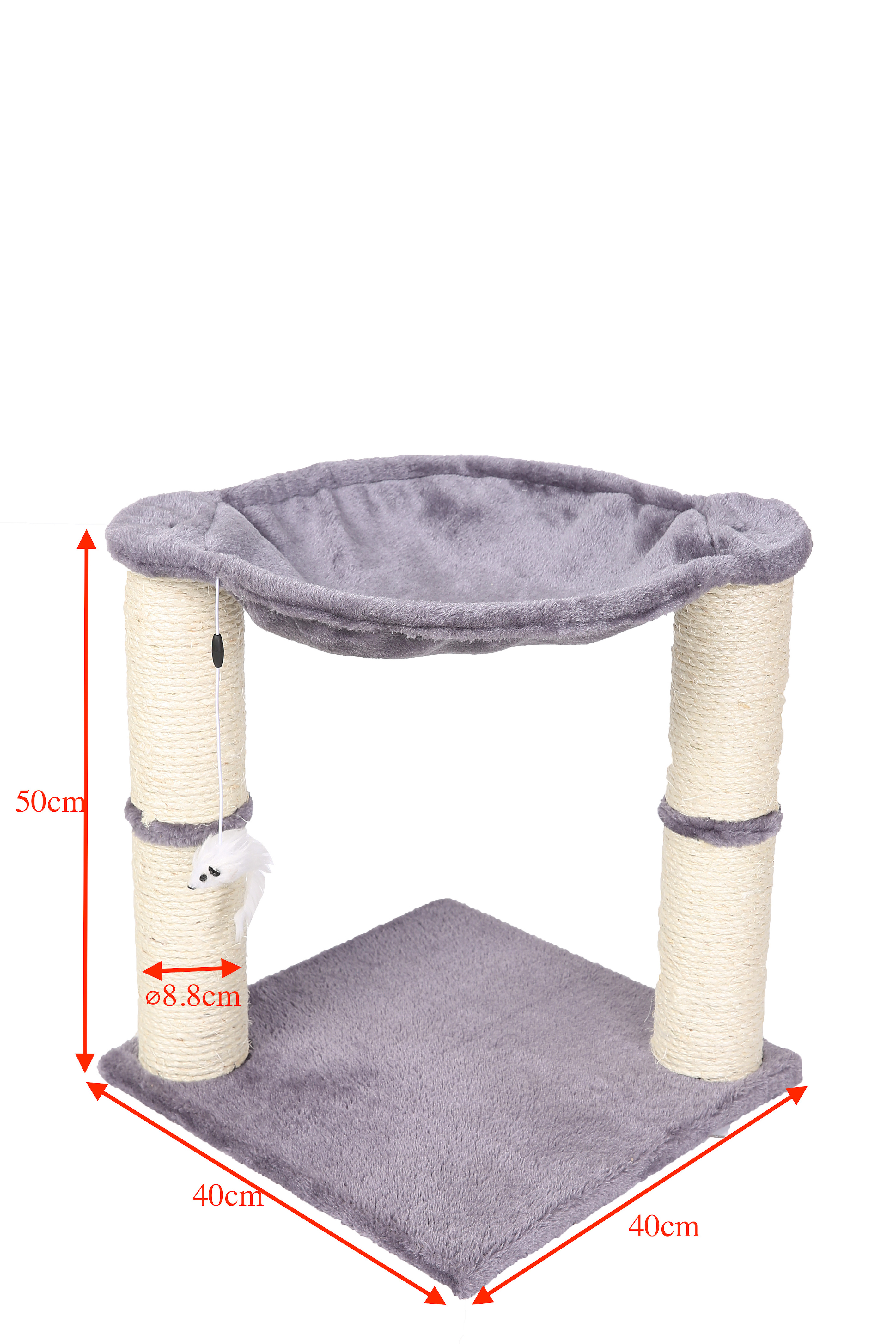 RL19134 Best Selling Sisal Cat Scratching Post with Hammock Cat Tree Toy sisal rope