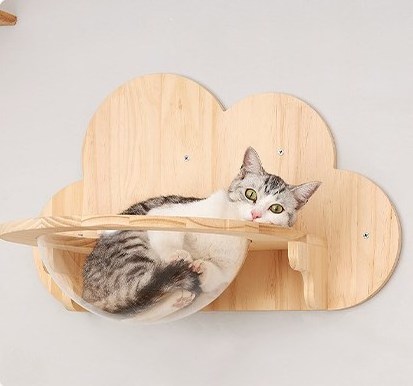 Relipet RLA045 Modern Best Selling Cat scratcher wall Solid wood various shapes cat wall hammock