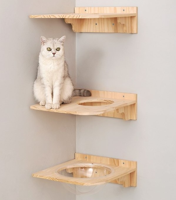 Relipet RLA045 Modern Best Selling Cat scratcher wall Solid wood various shapes cat wall hammock