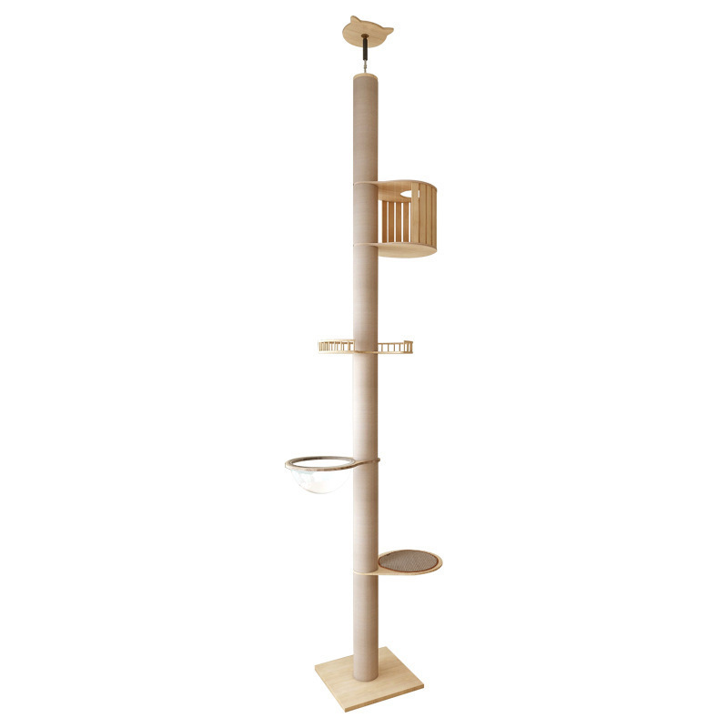 Relipet RLFN003  Floor to Ceiling Cat Tree Climbing Frame Cat Scratcher Tree Pet Accessories