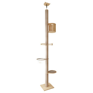 Relipet RLFN003  Floor to Ceiling Cat Tree Climbing Frame Cat Scratcher Tree Pet Accessories