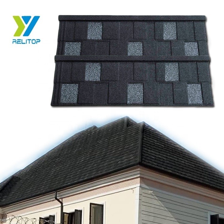 High Quality Building Material Roofing Stone Coated Metal Roof Tile Metal Tiles Roofing Shingle