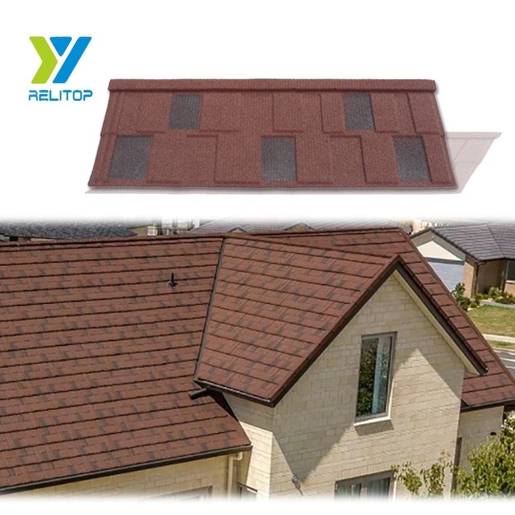 High Quality Building Material Roofing Stone Coated Metal Roof Tile Metal Tiles Roofing Shingle