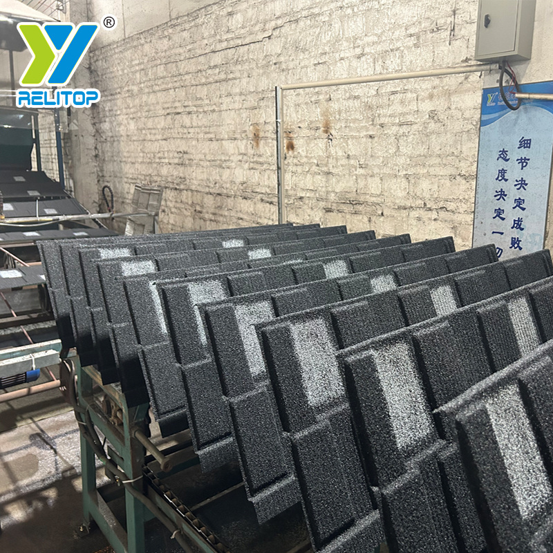 Roof Tiles 0.4mm Stone Coated Roofing Tile Metal Shingles Roof Tile From China