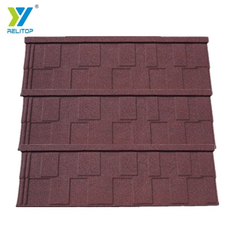 Relitop factory wholesale colorful stone coated metal steel roofing sheet price aluminum roof tile