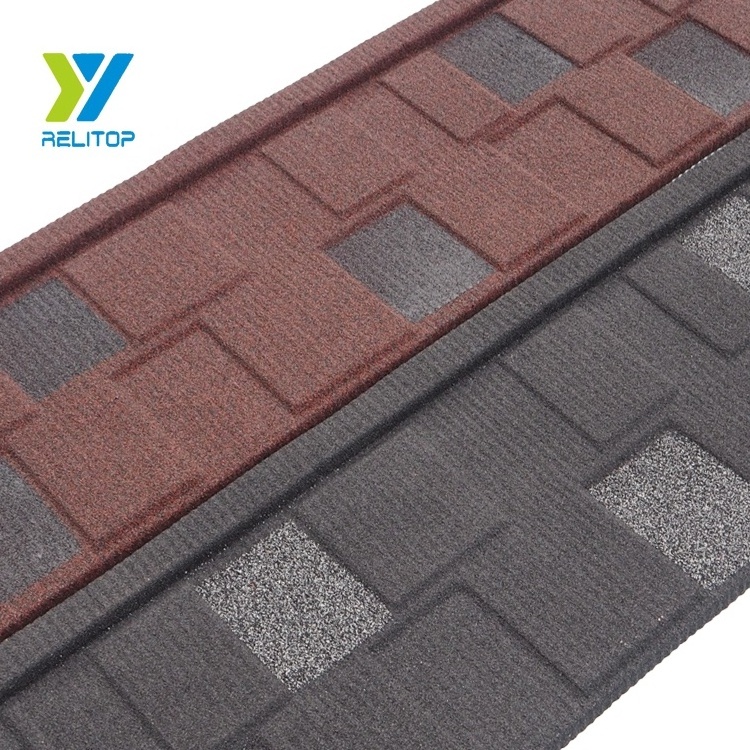 High Quality Building Material Roofing Stone Coated Metal Roof Tile Metal Tiles Roofing Shingle