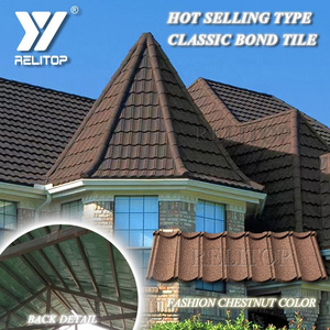 Galvanized corrugated color roof tile stone coated steel roof tiles Philippines Ghana American