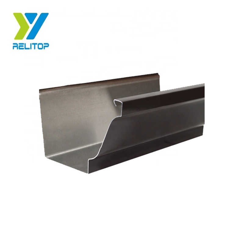 China metal roof drainage half pipe profile, price rain tank, downpipe, metal aluminum drain tank