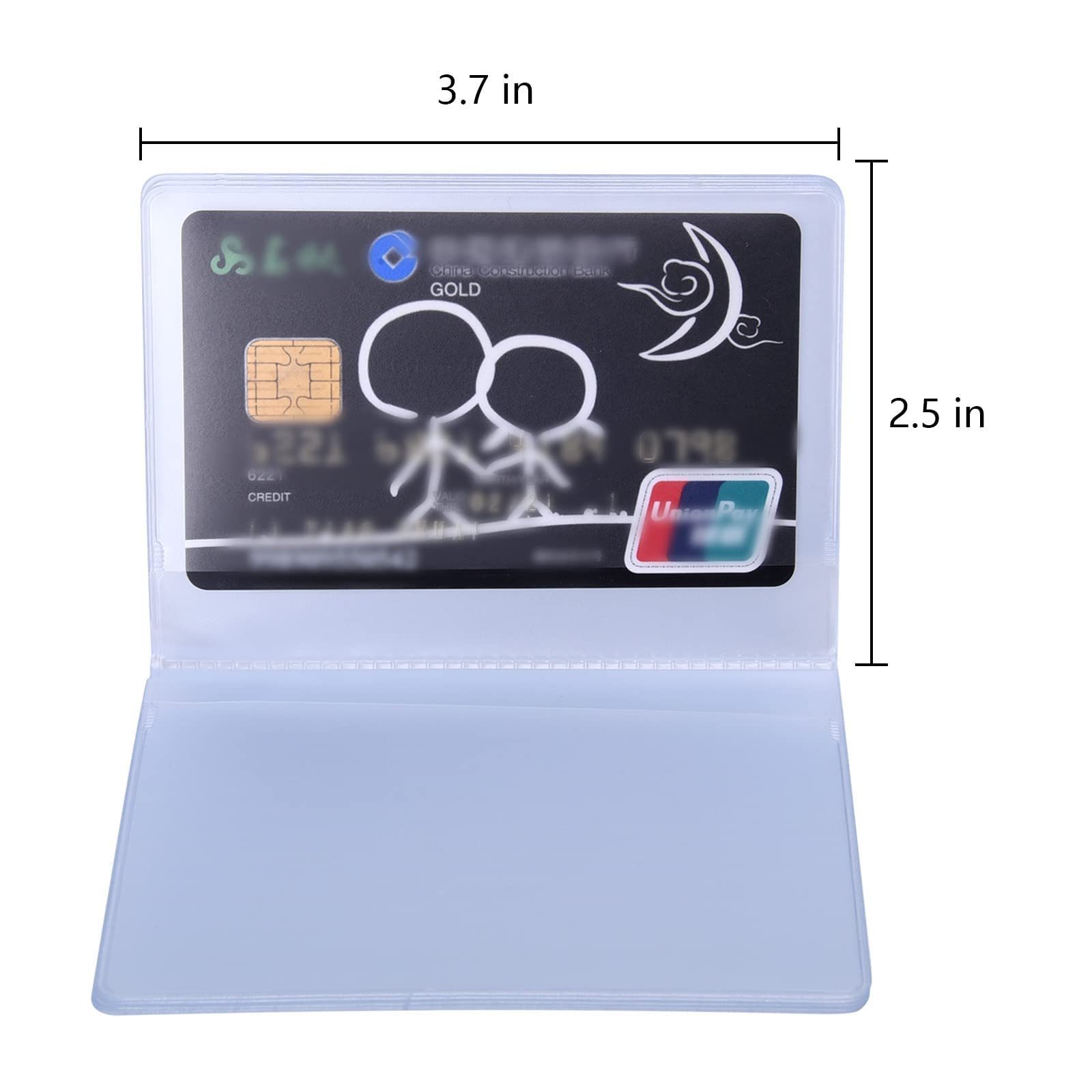 Plastic Wallet Insert Credit Card Holder with 10 Page 20 Slots and 10 Page 10 Slots ID Card Holder, Transparent