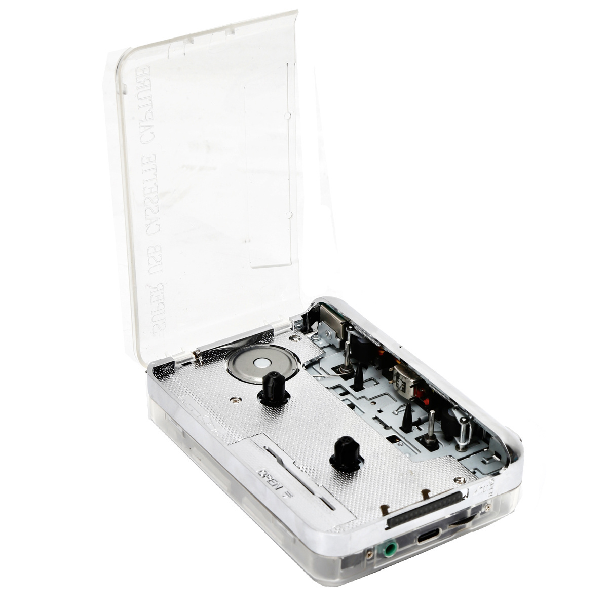 Mini Transparent Cassette Tape Record Player Convert Tape to MP3 Converter Stereo Walkman