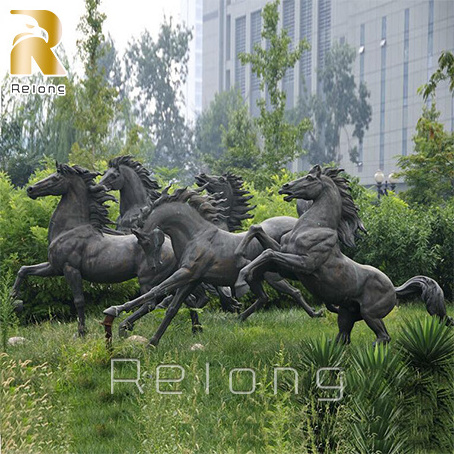 Life Size Outdoor Garden decor Large  Bronze Sculptures Garden Bronze Horse Statue