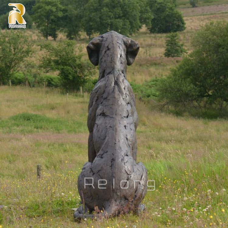 Life Size Outdoor Bronze Great Dane Dog Statue Sculpture for Garden