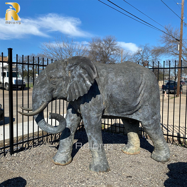 Garden Decorative Antique Metal Animal Statues Bronze Elephant Sculpture Elephant Fountain