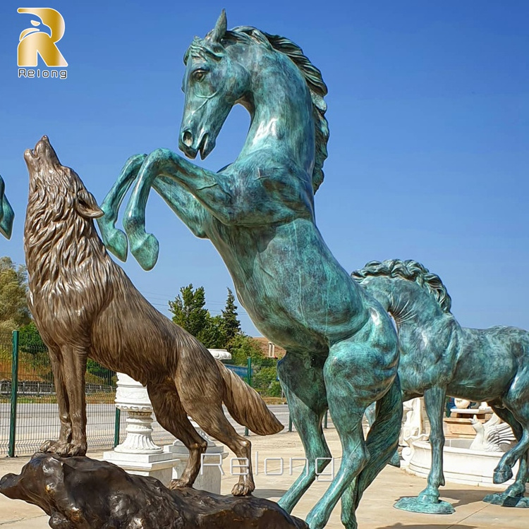 Large Giant Big Animal Statues Bronze Horse Sculpture for Outdoor Garden