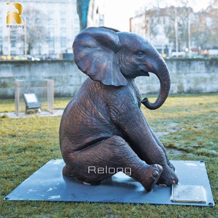 Garden Decorative Antique Metal Animal Statues Bronze Elephant Sculpture Elephant Fountain