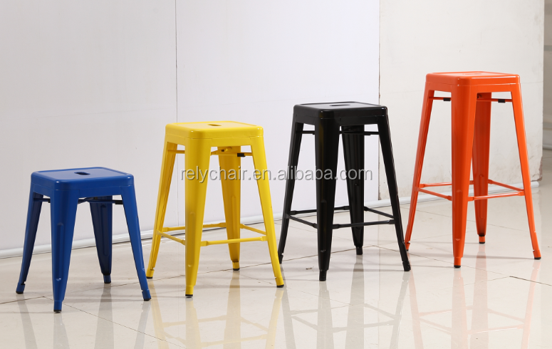 Modern Outdoor Kitchen Industrial High Metal Bar Stool Bar Chair For Sale