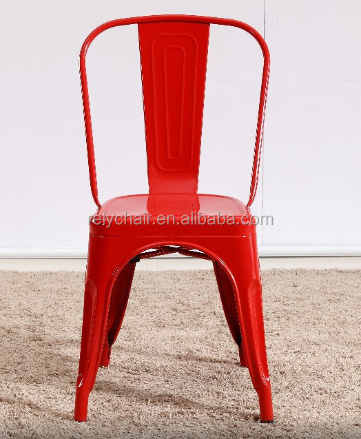 Comfortable home furniture cheap used iron frame dining chairs on sale