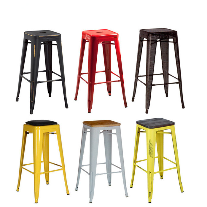 Modern Outdoor Kitchen Industrial High Metal Bar Stool Bar Chair For Sale