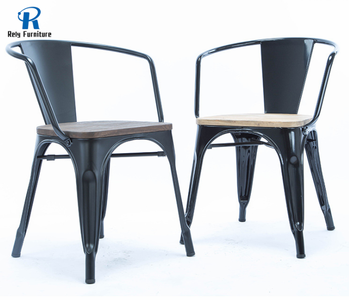 wood seat iron restaurant chairs for sale used