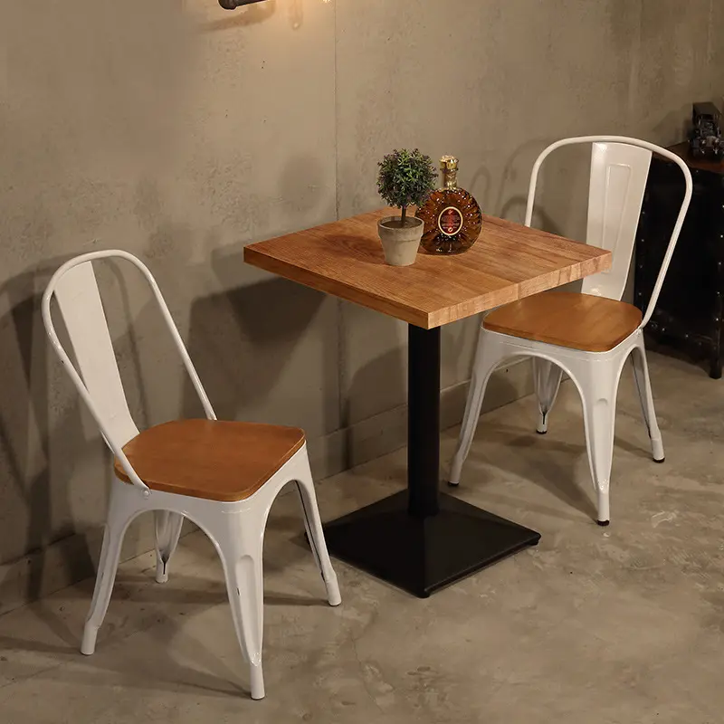 Cheap Wooden Metal Cafe Chairs and Tables Restaurant Chairs Tables for Sale